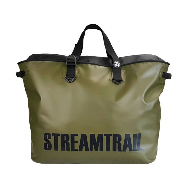 ●メーカー名：ストリームトレイル / STREAM TRAIL●商品名：Mero-0（オリーブ）●メーカー品番：STTAA18502●JANコード：4542870412706商品の保証は、メーカー保証書の内容に準じます。●カラーオリーブ●素材ターポリン、ナイロン●サイズ幅62×奥行33×高さ46cm（取っ手・フラップ含まず）●機能肩掛け可能/ハンドル付き/防水シーリング加工/水洗い可能 防水レベル2 ： 防水対応。雨や飛沫などに対応。落水においても短時間であれば防水性は保てます。●備考Sprash Difenderシリーズの中でも特に大きかった「Carry all-0（キャリーオール-0）」の後継モデル、「Mero-0（メロー-0）」が登場。前モデルからさらに容量アップした94Lです。防水性の高いターポリン素材でできており、ダイビング機材やキャンプ用品などでかさばる荷物を運ぶ時に重宝する大容量サイズ。重い荷物を運ぶ時に便利なサイドハンドルと、濡れたものをいれた際にたまった水を抜けるドレンプラグ付きです。●ご注意※フラップを持つと破れるおそれがあるのでおやめください。※濡れた後はよく乾かしてご使用ください。※洗濯機や乾燥機は使用しないでください。※閲覧環境によって商品の実際の色味と異なって見える場合がございます。※パッケージなどは予告なく仕様変更する場合があります。●ブランドについてStream Trail（ストリームトレイル）は、30年以上のアウトドアやフライフィッシングの道具作りに携わった経験とノウハウを元に水辺に関わるギアやアクセサリーの開発を1997年から行い、2011年より物を入れる袋からバックそのものが道具であるべきとして機能性と使い易さを追求し、海、川、水辺のみならず、天候への対応も熟慮して防水性の高いバッグを中心に本格的にバッグブランドとしてスタート。防水機能ではプロフェッショナルユーザーからの高い信頼を得ており、彼らからのフィードバックを元に進化、改良するだけでなく、ON・OFFを問わずアクティブライフを応援するライフスタイルブランドとして、タウンユースやトラベルユースなど様々なニーズに合わせたアイテムを幅広く展開しています。●写真注意※画像はイメージです。