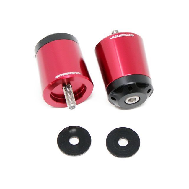 SPEEDRA アルミバーエンド タイプA（レッド） ABEYP04RD メーカー在庫あり SPEEDRA ハンドル関連パーツ..