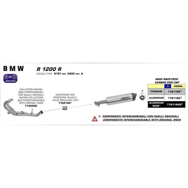 ARROW BMW S 1000 XR 15 STAINLESS STEEL RACING COLLECTORS FOR AND ORIGINAL SILENCERS ｜ 71631MI arr_71631MI アロー インナーサイレンサー バイク