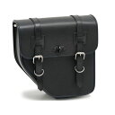 正規品／カスタムアクセス Ibiza Leather Saddlebag With Right Side Metal Base Black ｜ AP0013N cma_AP0013N CustomAcces ツーリング用バッグ バイク