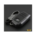 MADMAX トヨタ車専用 カーボン調 スマートキーケース ランドクルーザー200/ハイラックス 2ボタン式 TYPE3 キーホルダー付き ブラック MM50-T003-BK マッドマックス 内装パーツ・用品 車 自動車(2)
