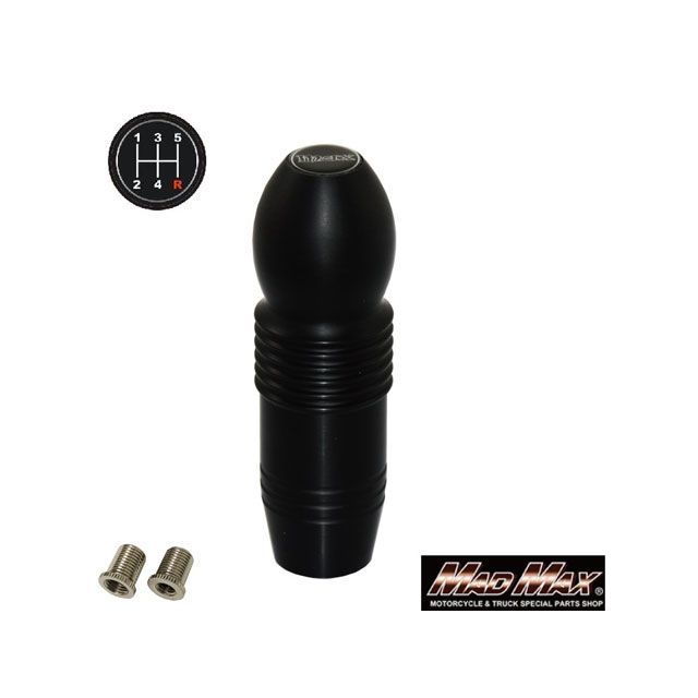 MADMAX DENMA MAX シフトノブ 150mm 変換アダプター付き ブラック いすゞ 三菱 軽トラ マツダ タイタンダッシュ 用 MM75-42442-BK マッドマックス 内装パーツ・用品 車 自動車