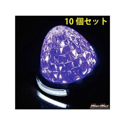 正規品／マッドマックス LED 16連バスマーカーランプ 12-24V兼用 ダウンライトSMD8連付 パープル 10個セット MM28-0807-PU10 MADMAX トラック用品 車 自動車