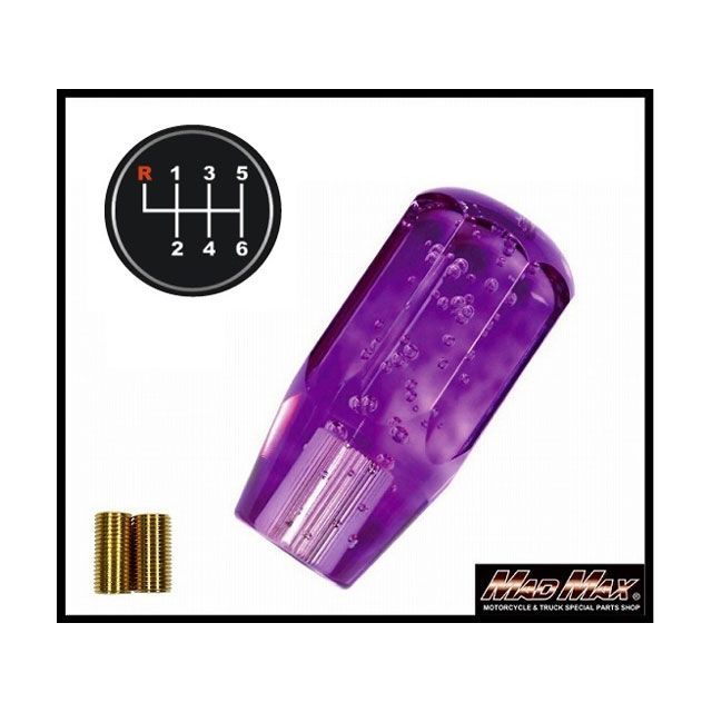 【正規品】MADMAX クリスタル シフトノブ 泡 ショート 100mm パープル UD ビックサム UD ファインコンドル用 MM75-2802-PU マッドマックス トラック用品 車 自動車