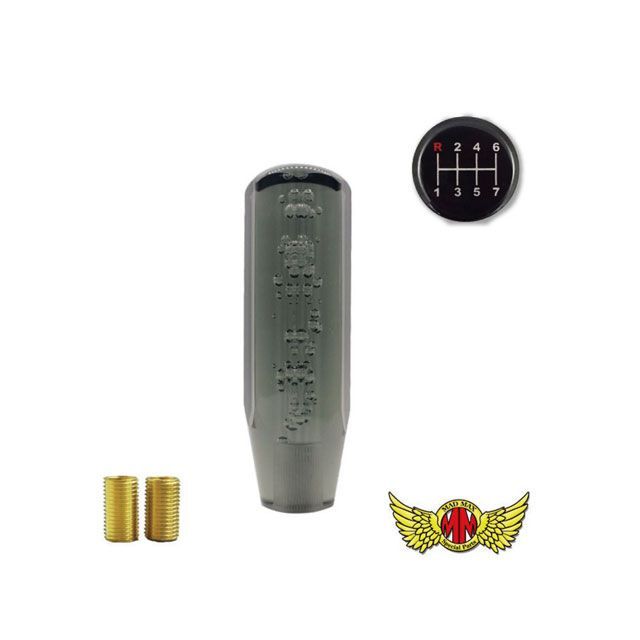 【正規品】MADMAX クリスタルシフトノブ 泡 150mm スモーク 変換アダプター付き ふそう スーパーグレート日野 プロフィア いすゞ UD 久遠 クオン用 MM75-3103-SM マッドマックス トラック用品 車 自動車