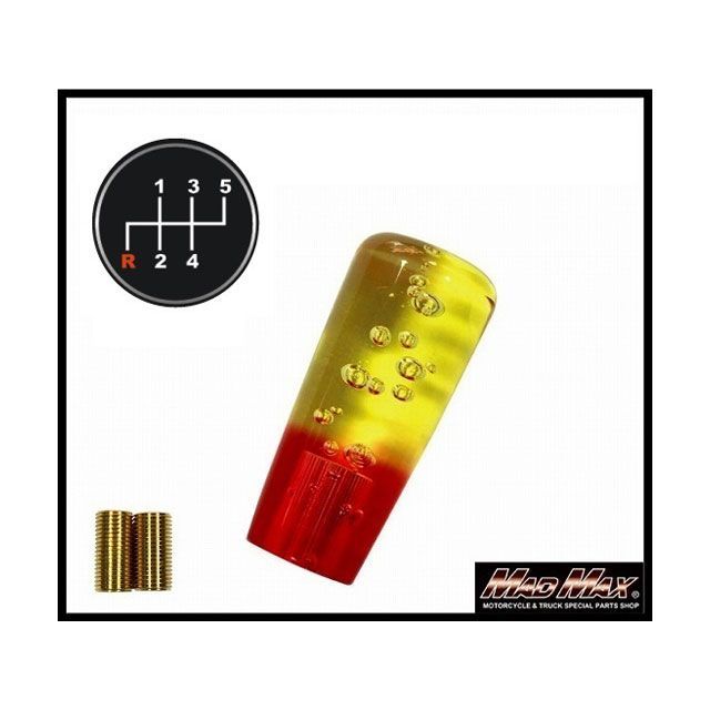 MADMAX カラーリング シフトノブ 泡 グラデーション 100mm ゴールド/レッド ふそう ブルーテックキャンター 用 MM75-4604-GDR マッドマックス トラック用品 車 自動車