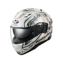 OGK KABUTO KAMUI-3 JAG(カムイ・3 ジャグ) パールホワイト/ゴールド サイズ S/55-56cm オージーケーカブト フルフェイスヘルメ...