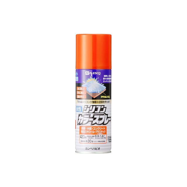 Kanpe Hapio 水性シリコンカラースプレー バーミリオン 420ML ・00507650782420 カンペハピオ D.I.Y. 日用品