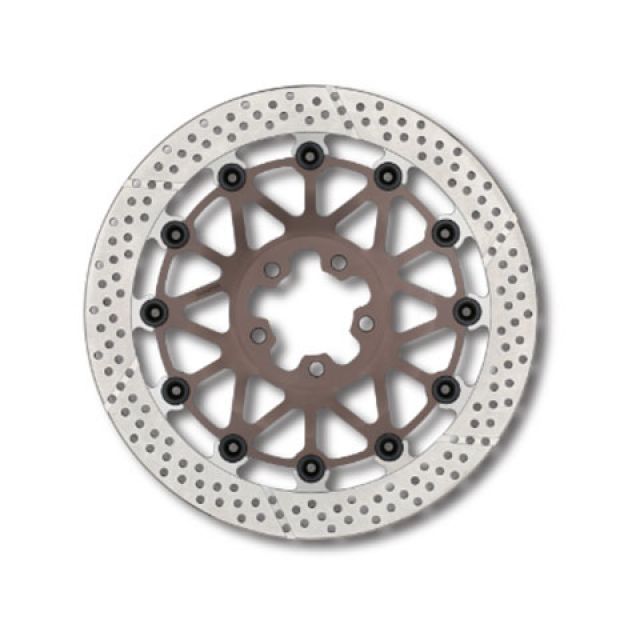 SUNSTAR WT123WL-SV ワークスエキスパンド フロントディスクローター 左用（シルバー） WT123WL-SV サンスター ディスク バイク MT-01
