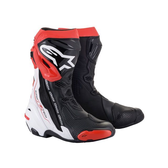 アルパインスターズ SUPERTECH R v2 BOOT（ブラック/ホワイト/レッド） サイズ：26.5cm Alpinestars ライディングブーツ バイク