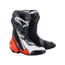 正規品／アルパインスターズ SUPERTECH R v2 BOOT（ブラック/レッドフロー/ホワイト/グレー） サイズ：25.5cm Alpinestars ライディングブーツ バイク