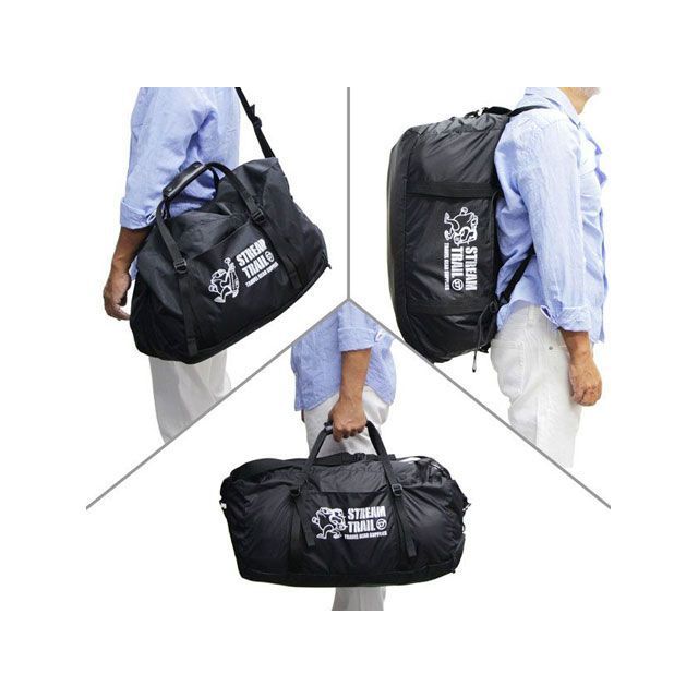 ストリームトレイル HAW TRAVEL LTW DUFFLE AZUSA（ブラック） STPOA04301 STREAM TRAIL アウトドア用バッグパック＆キャリー キャンプ 2