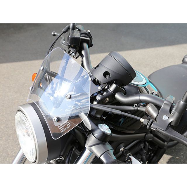 アールズギア メーターバイザーオプションステー（ブラック） AC00-022H-P1 R’s GEAR ハンドルポスト関連パーツ バイク レブル250 レブル500