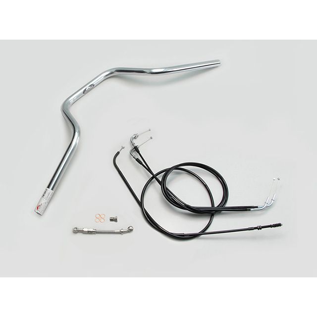 HURRICANE ヨーロピアン4型 ハンドルSET（クロームメッキ） H717-073C ハリケーン ハンドル関連パーツ バイク W800