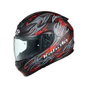 OGK KABUTO SHUMA FLAME(シューマ フレイム) フラットブラック/レッド サイズ S/55-56cm オージーケーカブト フルフェイスヘルメ...