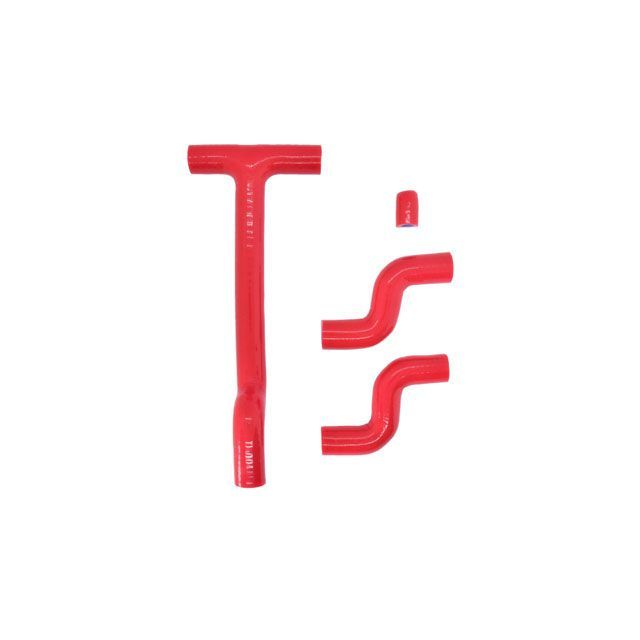 WiseMotoSports シリコンラジエターホース RR4T 2020〜（レッド） WSE-10R ワイズモトスポーツ ラジエ..