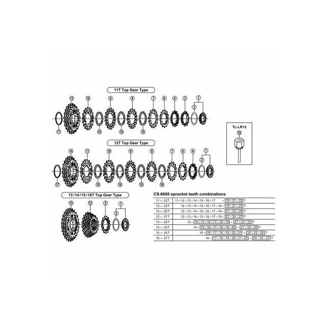 SHIMANO Y1ZD98130 ギアユニット(21-23-25T)13- 25T用 Y1ZD98130 シマノ(自転車) パーツ 自転車