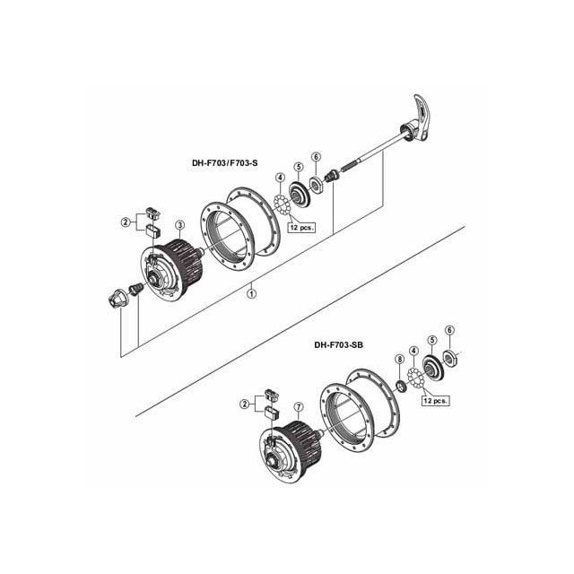 ޥΡʼž֡ Y2YK98020 켰ΩʡʼĹ82mmDH-F703/F703S Y2YK98020 SHIMANO ѡ ž