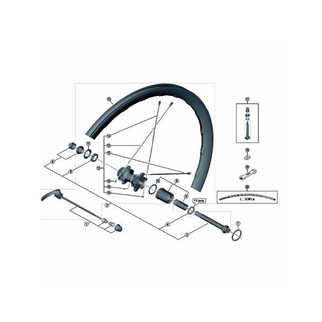 シマノ（自転車） Y3E398040 FH-CX75 軸組ユニット Y3E398040 SHIMANO パーツ 自転車