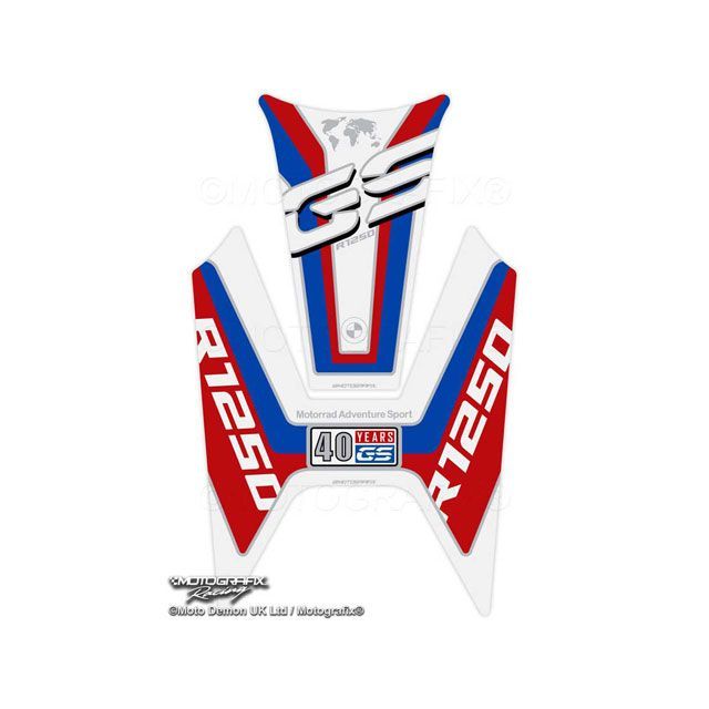 MOTOGRAFIX タンクパッド ホワイト/レッド/ブルー MT-TB052WRB モトグラフィックス タンク関連パーツ バイク R1250GS