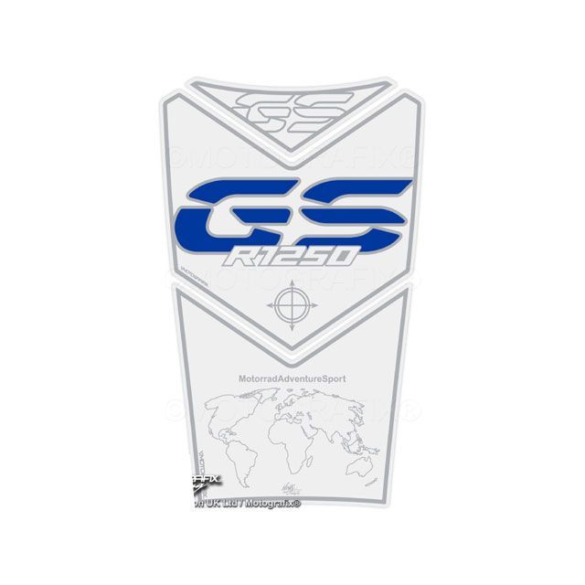 MOTOGRAFIX タンクパッド ホワイト/ブルー MT-TB051WB モトグラフィックス タンク関連パーツ バイク R1..