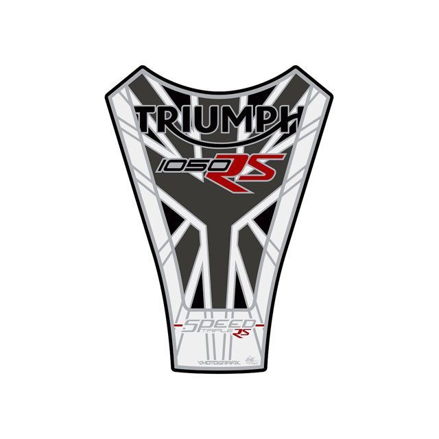 MOTOGRAFIX タンクパッド ホワイト/グレー MT-TT033MJW モトグラフィックス タンク関連パーツ バイク SPEED TRIPLE1050RS