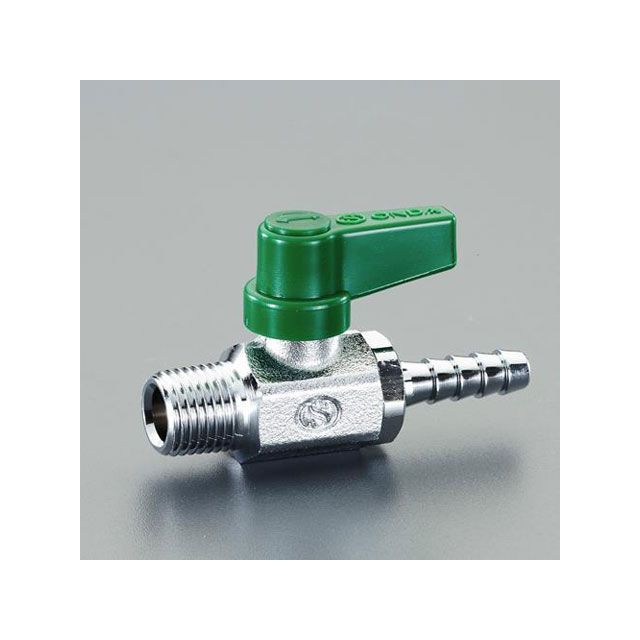 ESCO R 1/8”x 7.0mm ミニボールバルブ（ホースニップル付） EA425AJ-52 エスコ 作業場工具 バイク 車 自動車 自転車