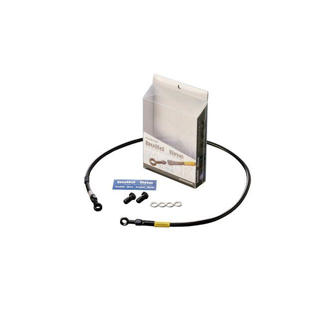 Build A Line ビルドアライン リアホース ステンレスブラック 20759091 ビルドアライン ブレーキホース・ケーブル類 バイク DR250