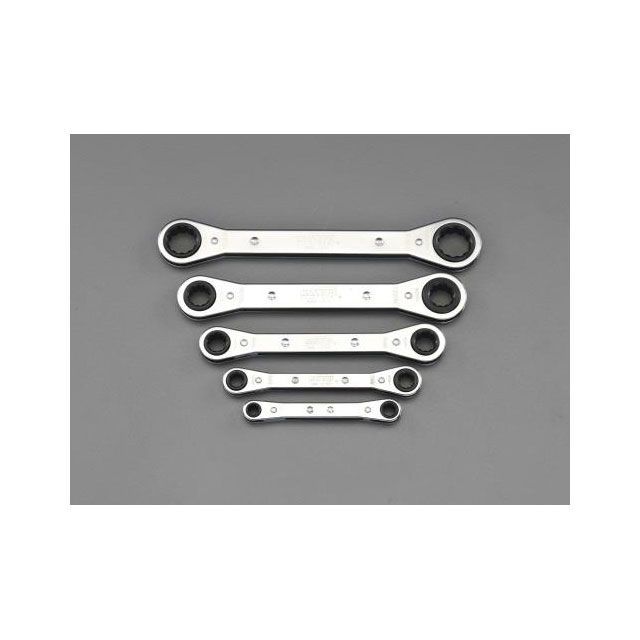 ESCO 5本組 ラチェットめがねレンチ EA602K-200 エスコ ハンドツール バイク 車 自動車 自転車(4)