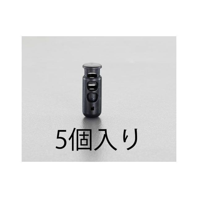 ●メーカー名：エスコ / ESCO●商品名：φ6.0mm コードストッパー（2本用/5個）●メーカー品番：EA628RW-16●JANコード：4548745983456商品の保証は、メーカー保証書の内容に準じます。●備考■材質…ポリアセタール樹脂■用途…2本紐用、2つ穴タイプ■サイズ…φ12×35mm■穴径…6mm■入数…5個●写真注意※画像はイメージです。