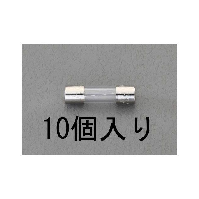 ESCO 125Vx2.0A/φ5.2mm 管ヒューズ（10本） EA758ZW-2 メーカー在庫あり エスコ 電動工具 バイク 車 自動車 自転車