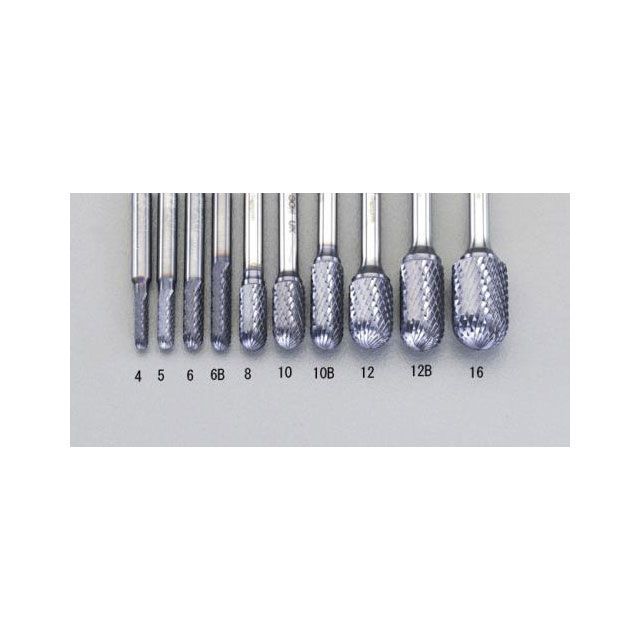 ESCO 12x19mm/6mm軸 Coated 超硬バー EA819VB-12 エスコ 切削工具 バイク 車 自動車 自転車(4)