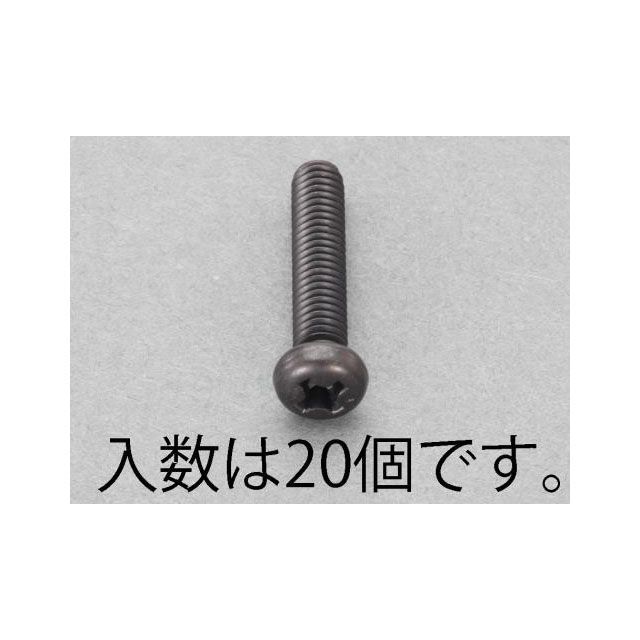 エスコ M3x15mm ナベ頭小ねじ ステンレス/黒色/20本 EA949TE-315 メーカー在庫あり ESCO ハンドツール バイク 車 自動車 自転車