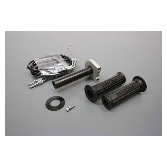ACTIVE スロットルキット ホルダー：タイプ3/ガンメタ 巻取φ42 メッキ金具 1067252 アクティブ グリップ関連パーツ バイク Ninja250R ZX-10R