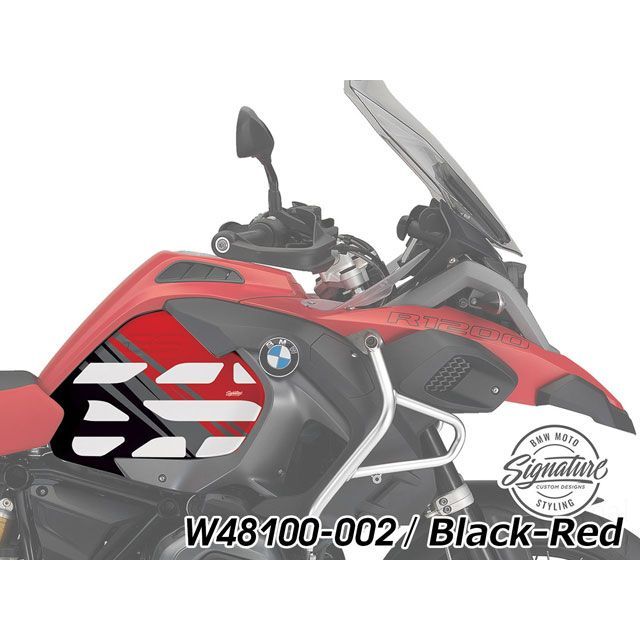 ワンダーリッヒ タンク デコレーションキット Black-Red W48100-002 Wunderlich ドレスアップ カバー バイク R1200GSアドベンチャー R1250GSアドベンチャー