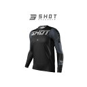 正規品／SHOT RACE GEAR エアフロージャージ AEROLITE（ブラック） サイズ：XL A0A-12A1-A01-11 SHOT RACE GEAR モトクロス用品 バイク