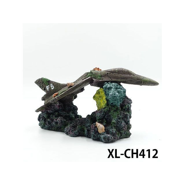 アルファテック XL-CH412 戦闘機（小）ひこうき F5 水槽 ケージ 飼育ケース インテリア オーナメント アクセサリー オブジェ オーナメント ジオラマ レイアウト 装飾 置物 観賞魚 爬虫類 熱帯魚 XL-CH412 ALFA TEC アクア…