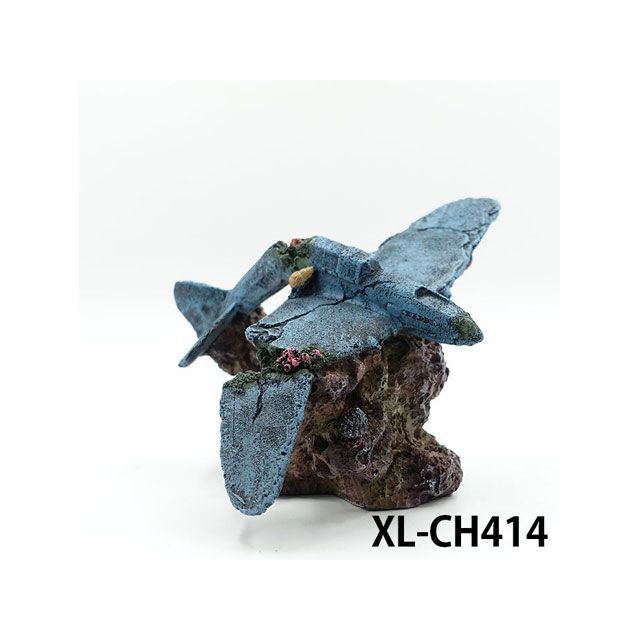 ALFA TEC XL-CH414 戦闘機（小）ひこうき 青 水槽 ケージ 飼育ケース インテリア オーナメント アクセサリー オブジェ オーナメント ジオラマ レイアウト 装飾 置物 観賞魚 爬虫類 熱帯魚 XL-CH414 アルファテック アクアリ…