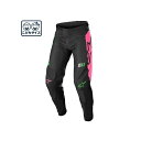 Alpinestars ユース レーサー コンパス パンツ(ブラック/グリーンネオン/ピンクフロー) サイズ 26 C0912 アルパインスターズ モトクロス用...