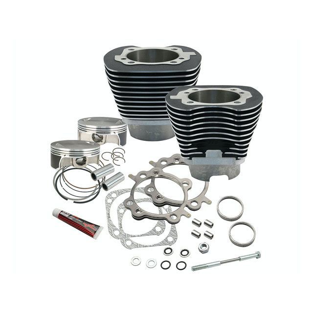 S&S シリンダー＆ピストンキット 117” Stdコンプ Wブラック ・022481 エス＆エス ピストン