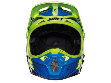 送料無料 SHIFT シフト オフロードヘルメット アザルトヘルメット レース イエロー/ブルー XL