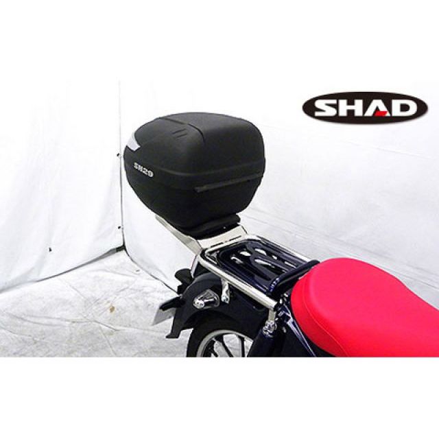 WirusWin スーパーカブ C125（2BJ-JA48）用 SHAD製リアボックス付き ダブルリアキャリア ウイルズウィン キャリア・サポート バイク スーパーカブ C125