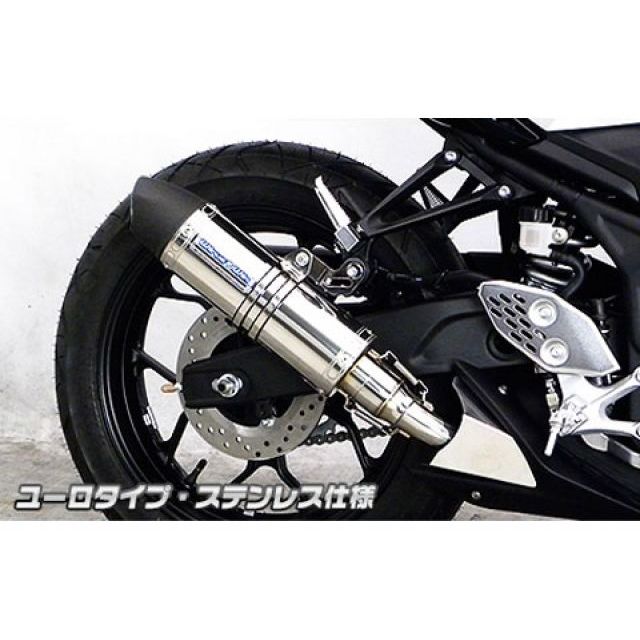 WirusWin MT-25/MT-03用 スリップオンマフラー ユーロタイプ サイレンサー ステンレス仕様 ヒートガード ブラック仕上げ ウイルズウィン マフラー本体 バイク MT-03 MT-25