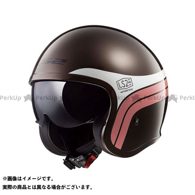 LS2 HELMETS SPITFIRE（ブラウンホワイト） サイズ XL 305992264XL エルエスツーヘルメット ジェットヘ..