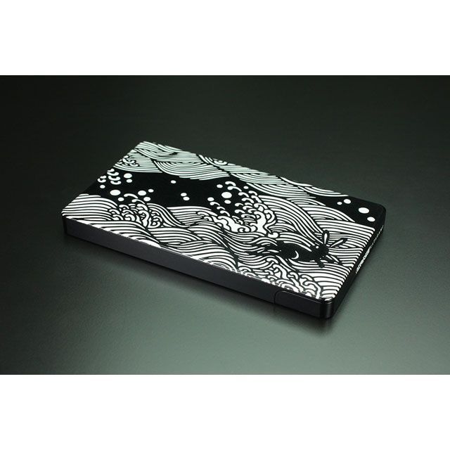 GILD design（mobile item） OKOSHI-KATAGAMI ジュラルミン削り出し名刺入れ 「波にうさぎ」ブラック 49062 GILD design 小物・ケース類 日用品