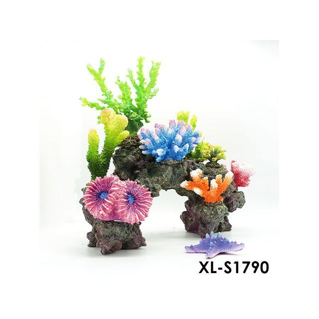 ALFA TEC XL-S1790 サンゴとヒトデ（大）水槽 ケージ 飼育ケース インテリア オーナメント アクセサリー オブジェ オーナメント ジオラマ レイアウト 装飾 置物 観賞魚 爬虫類 熱帯魚 XL-S1790 アルファテック アクアリウム用…