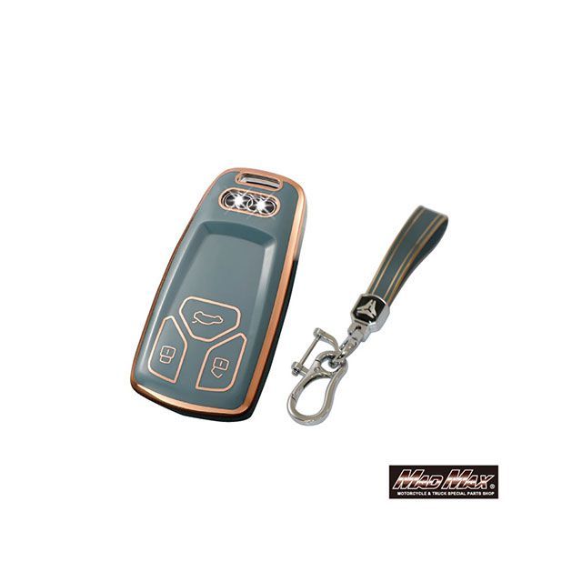 MADMAX アウディ専用 ゴールドライン TYPE B TPUソフト スマートキーケース（ブルー） MM50-B11-AU03 メーカー在庫あり マッドマックス 内装パーツ・用品