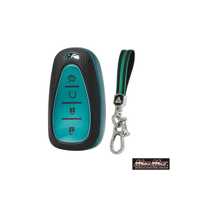 MADMAX シボレー専用 レザー調 TYPE B 4ボタン式 TPUソフト スマートキーケース（グリーン） MM50-B09-CH04 マッドマックス 内装パーツ・用品 車 自動車