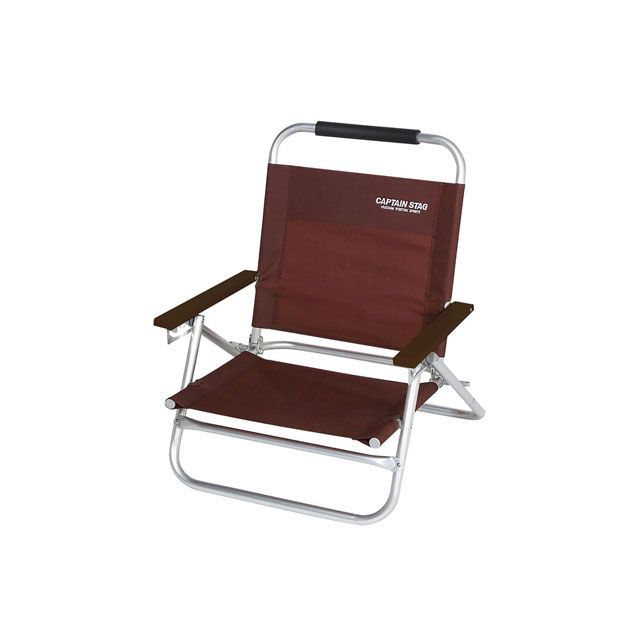 CAPTAIN STAG エクスギア ロースタイル リクライニングチェア(ブラウン) UC-1502 キャプテンスタッグ イス キャンプ
