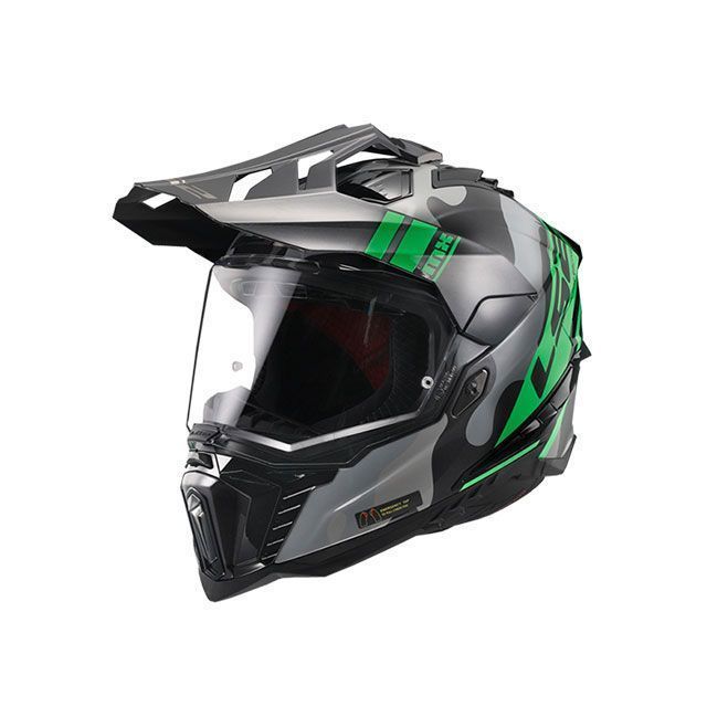 エルエスツーヘルメット アウトレット品 EXPLORER F/エクスプローラーエフ（カモチタニウムグリーン） サイズ：XXL outlet-407012208XXL LS2 HELMETS オフロードヘルメット バイク